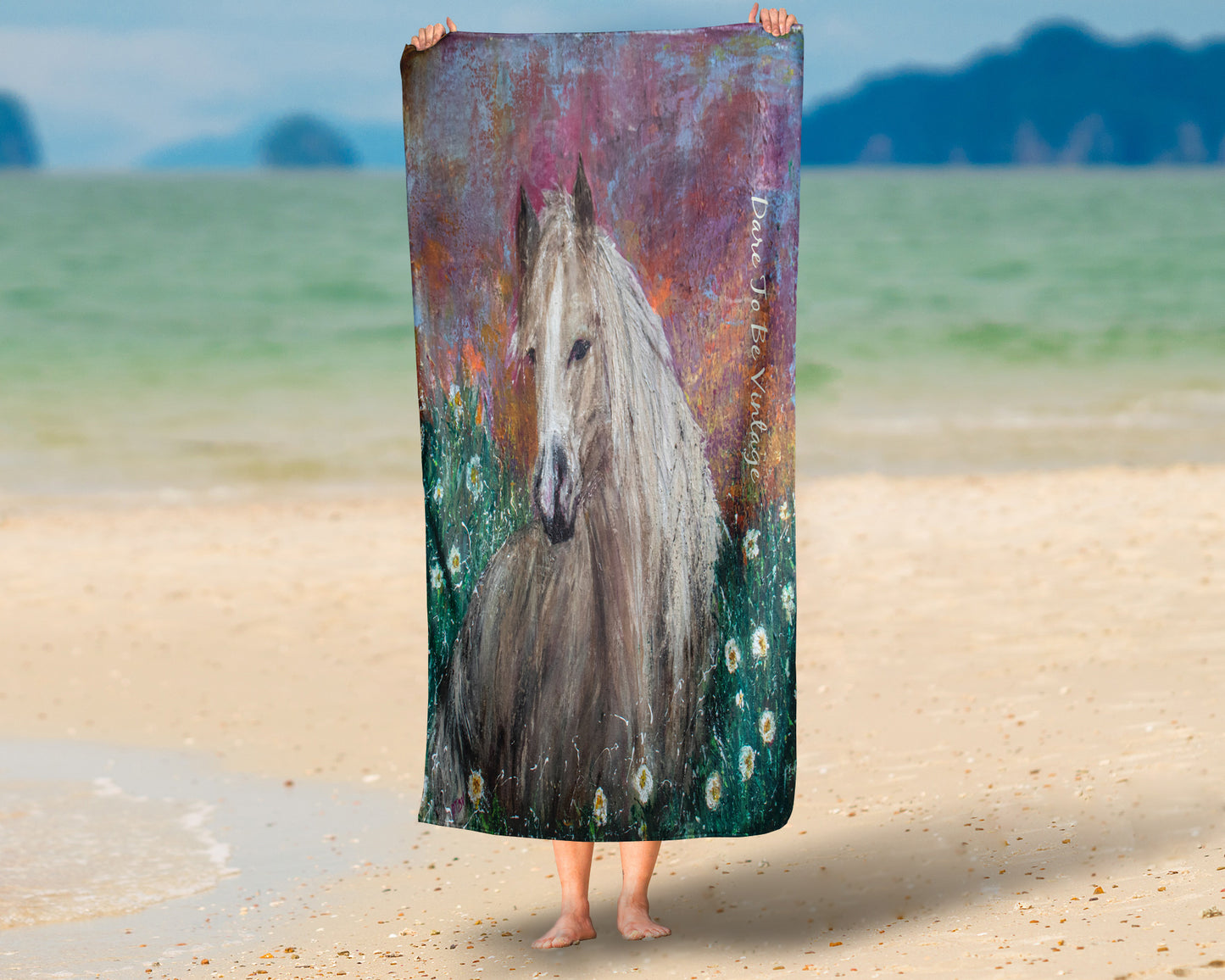 "Sallie Mae" Horse Beach Bath Towel