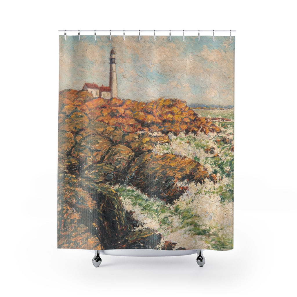 "Lighthouse Keeper" Lighthouse Coastal Shower Curtain
