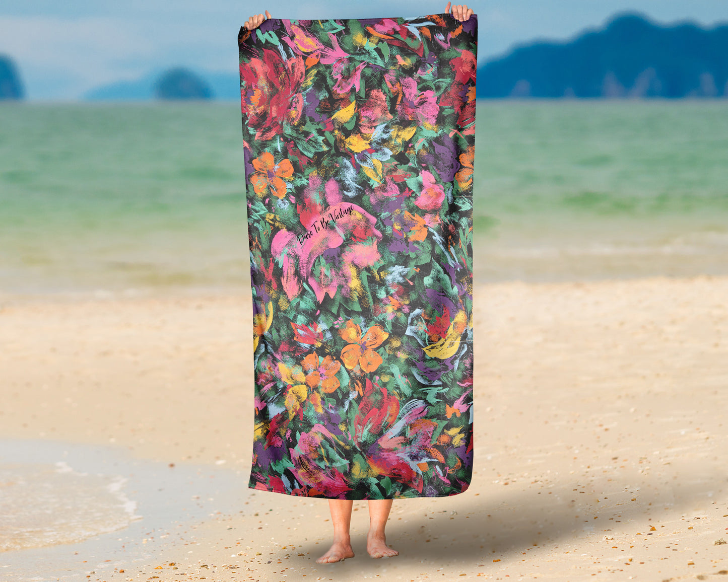 'Floral Romance ' Beach Bath Towel