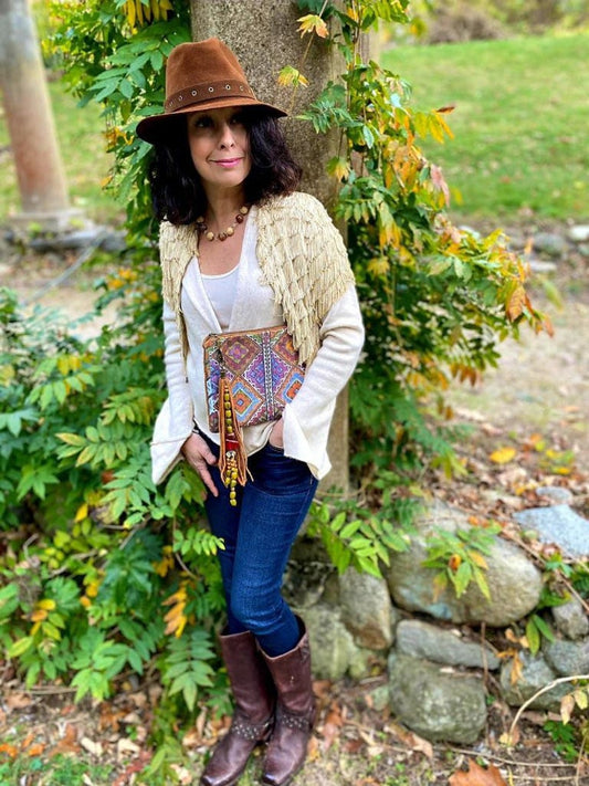 'Bohemian Girl' Handmade Vintage Inspired Textile Bohemian Clutch Purse