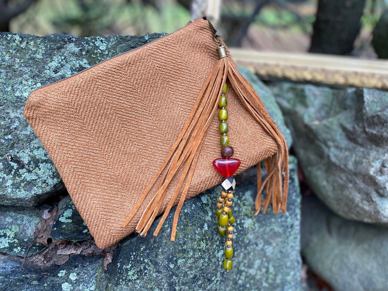 'Bohemian Girl' Handmade Vintage Inspired Textile Bohemian Clutch Purse