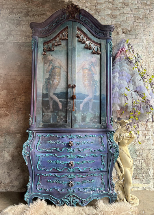 Sold 'Call To Wander' Hand Painted Furniture Armoire Cupboard Cabinet