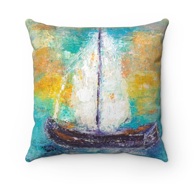 "Sail Away With Me" Woven Tapestry Blanket