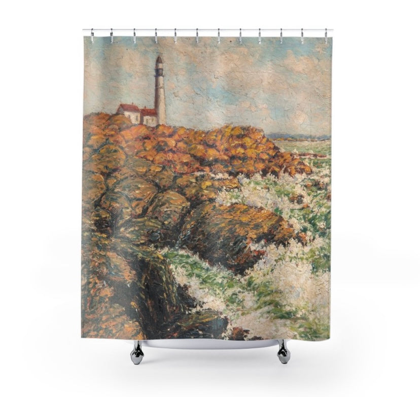 "Lighthouse Keeper" Coastal Lighthouse Beach Bath Towel