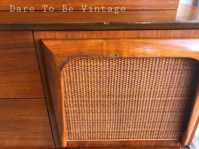 SOLD Mid Century Modern Credenza Wall Unit Bar Free Shipping