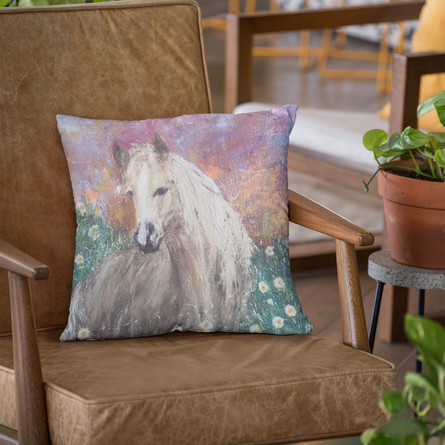 "Sallie Mae" Horse Woven Tapestry Blanket