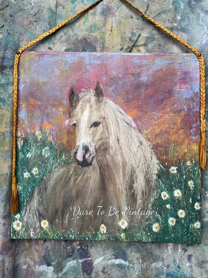 "Sallie Mae" Horse Animal Print Shower Curtain