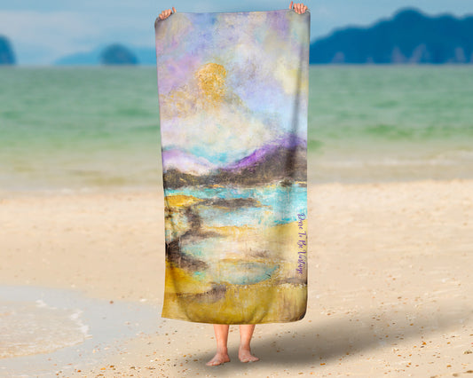 "A Midnight Summer Night" Beach Bath Towel