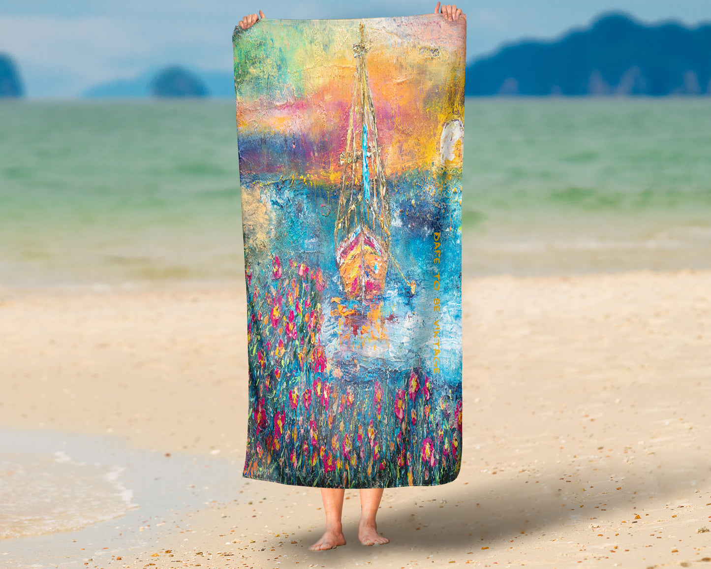"Tequila Sunrise" Beach Bath Towel