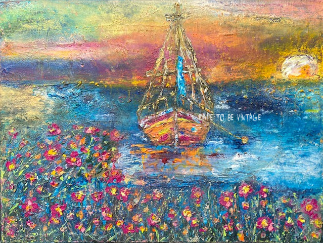 'Tequila Sunrise'  Sailboat Canvas Art