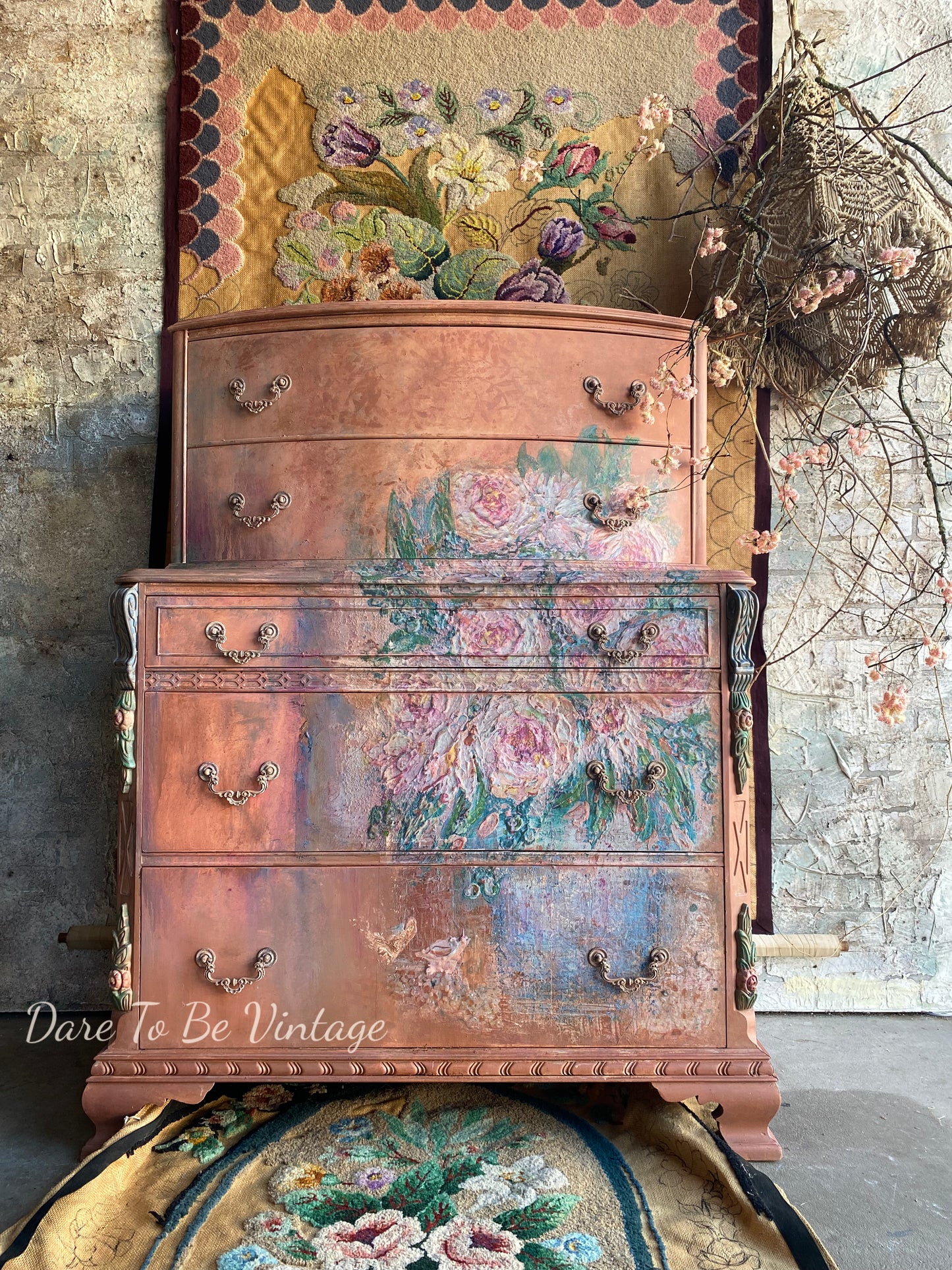 'Thrive' Floral Decoupage Paper